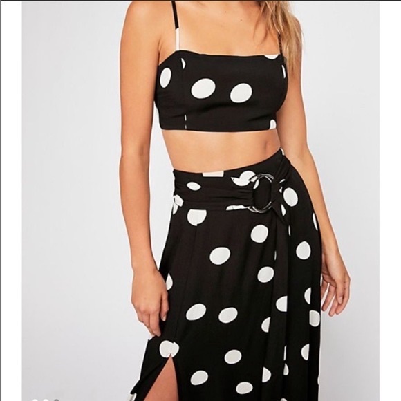 Free People Polka Dot Crop Tank & Skirt Set - Picture 2 of 16